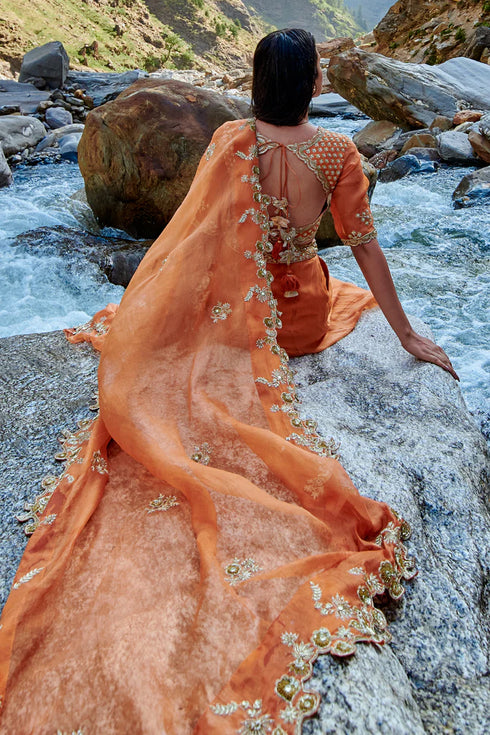 Sherbet Orange Lehenga